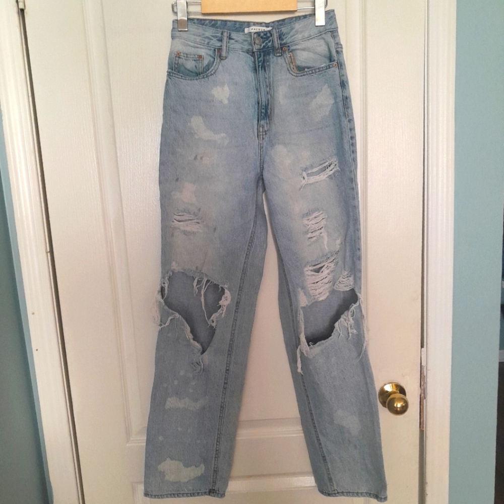 Pacsun Distressed Light Blue Jeans